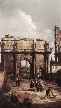 風景 Painting - ローマ コンスタンティヌスの凱旋門 1742 カナレット ヴェネツィア